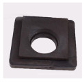 EPDM square rubber mold with a round hole in it